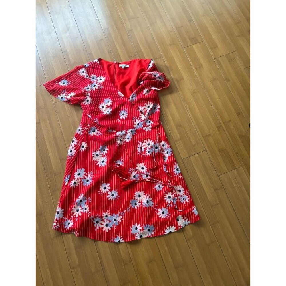 Womens Madewell Dresses Madewell Button-Wrap Dress In Daisy Society 6 Small